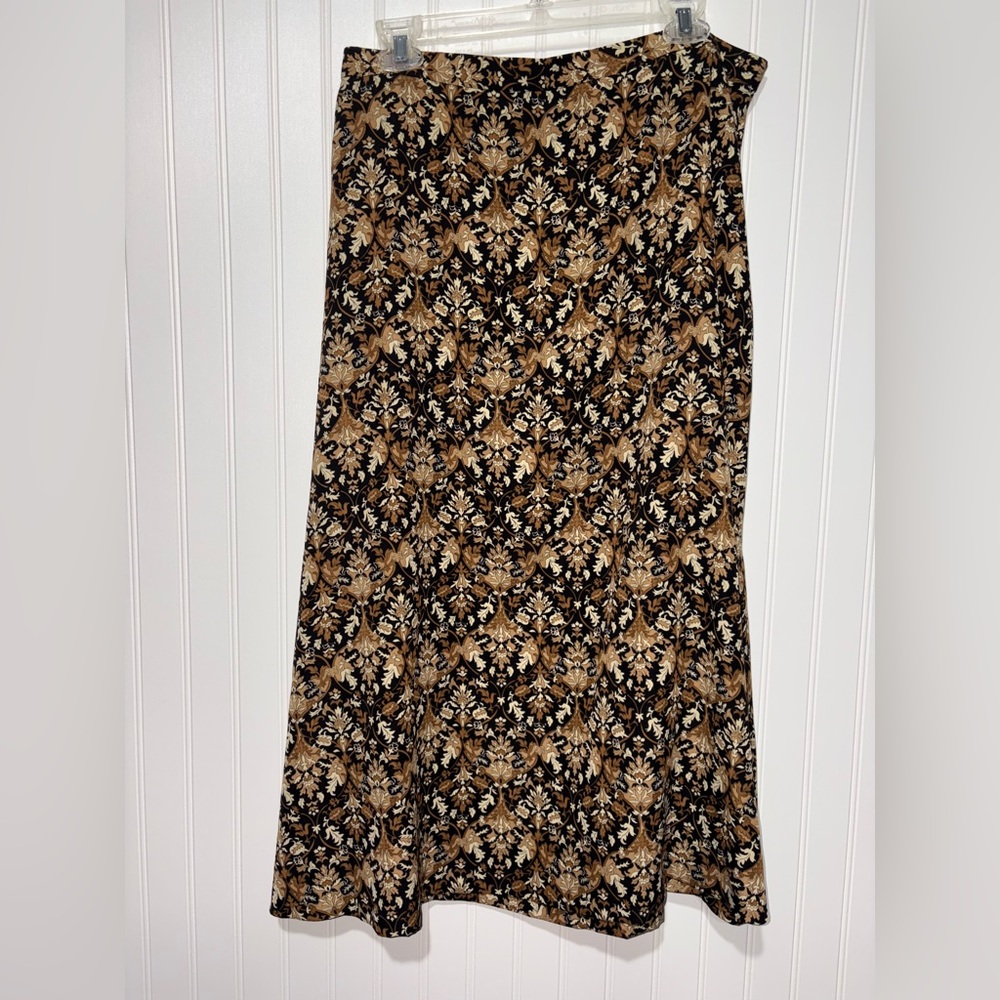 Vintage R&K Originals Floral Brown Skirt| Size 16